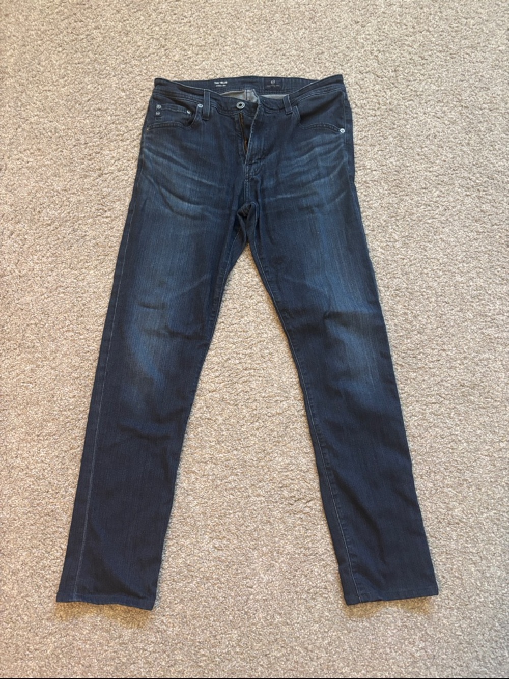AG Adriano Goldschmied Indigo Straight Men's Jeans The Tellis Modern Slim. 31X34